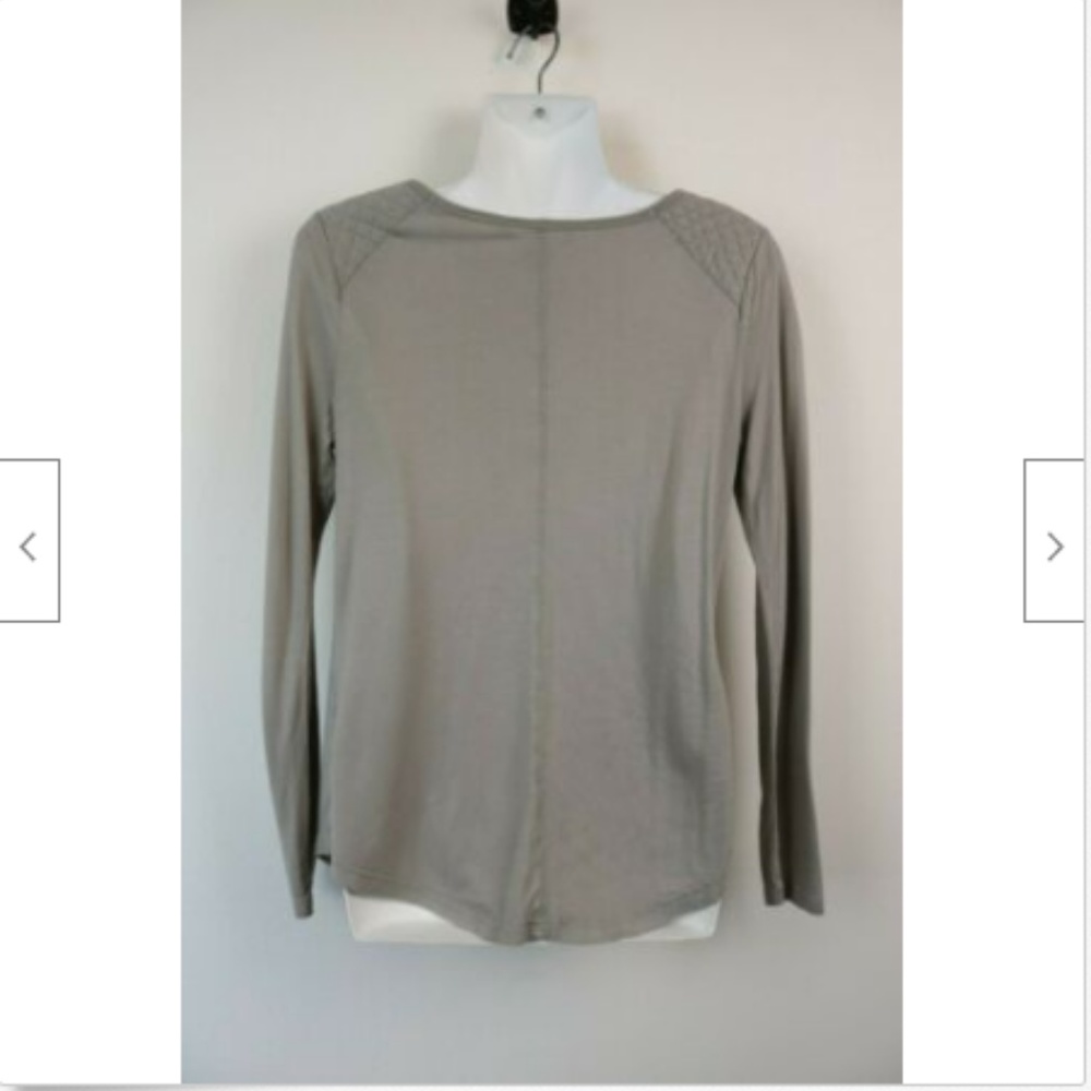 Banana Republic Womens Blouse Tan Brown Quilted - Picture 5 of 6